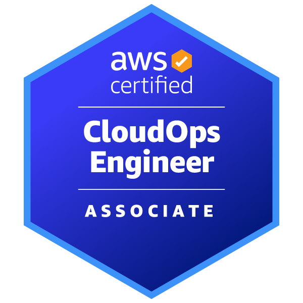 AWS Certified SysOps Administrator Associate badge